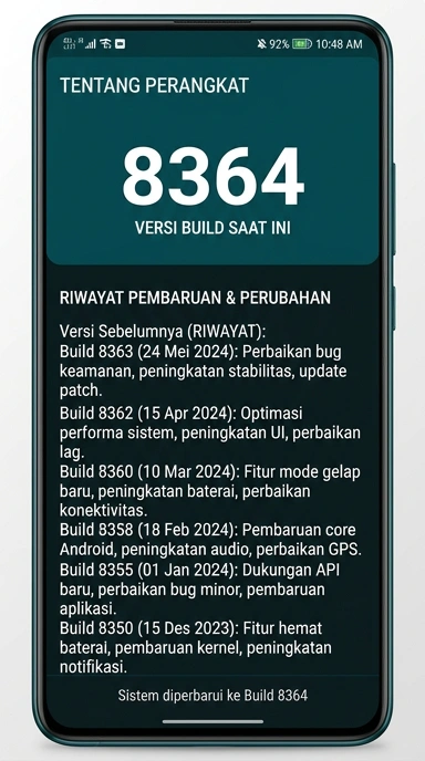 Riwayat Versi 8364 untuk Pengguna Android Indonesia