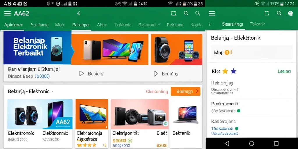 Screenshot aplikasi AA62 menampilkan antarmuka pengguna yang menarik dan fungsional.