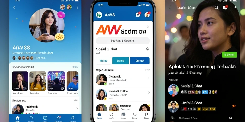Antarmuka pengguna <strong>AW8</strong> menampilkan fungsi Live Streaming yang menarik.