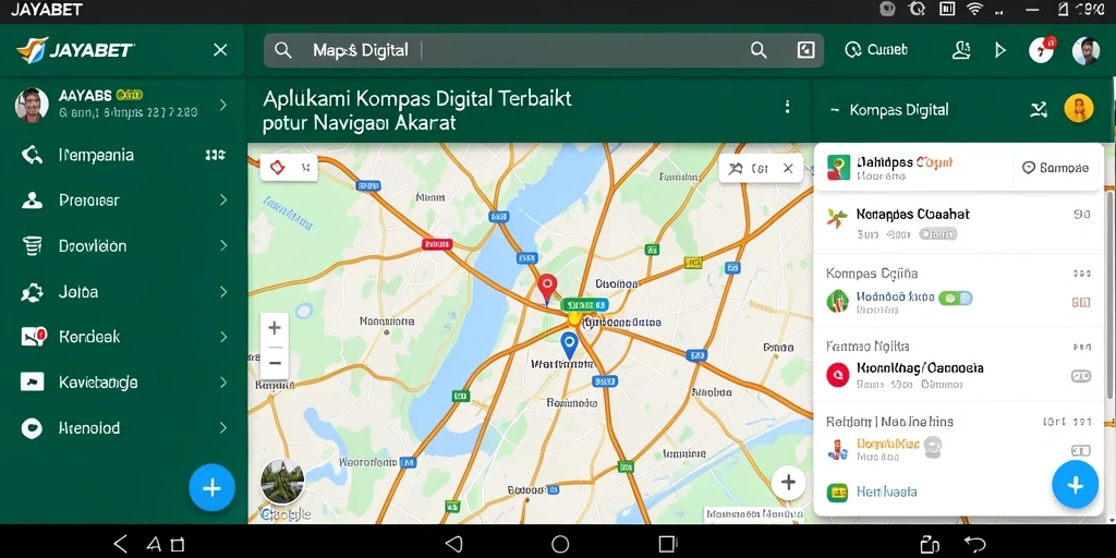 Antarmuka kompas digital JAYABET yang intuitif dan responsif.