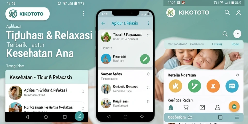 Antarmuka sederhana KIKOTOTO dengan fitur Tidur & Relaksasi.