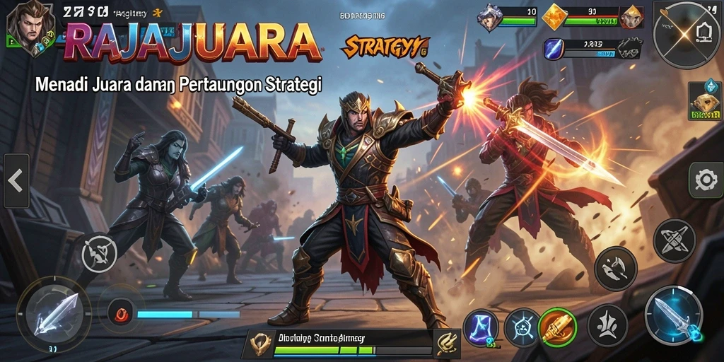 Tampilan antarmuka game RAJAJUARA yang menarik dan interaktif.
