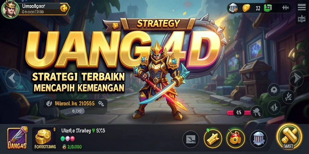 Antarmuka menarik UANG4D yang menampilkan gameplay strategi.